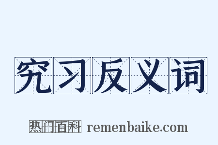 究习反义词是什么意思的图片